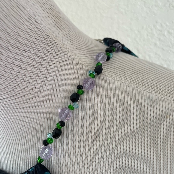 Vintage 90’s Floral Halter Dress | Glam Grunge Festival Dress - Picture 4 of 9